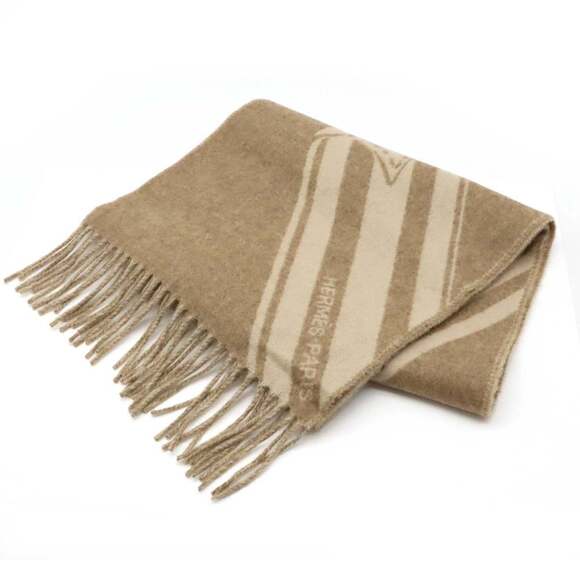 HERMES Authentic Brown Scarf - Picture 2 of 8